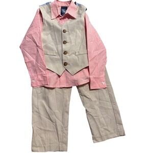 Nautica Boys Outfit Set Vest Shirt Pants Formal Easter Wedding Party